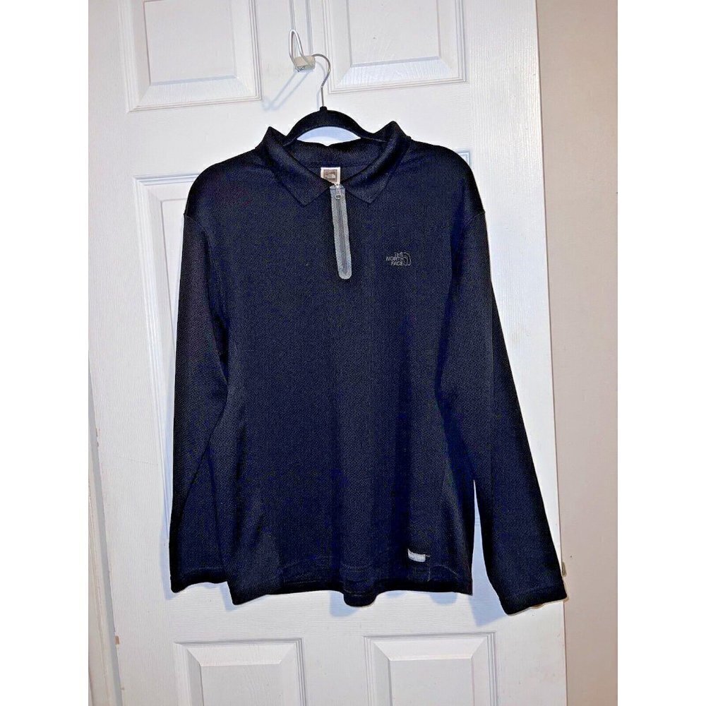 THE NORTH FACE VaporWick Shirt Men's Black 1/4 Zip Waffle Base Layer Long Sleeve